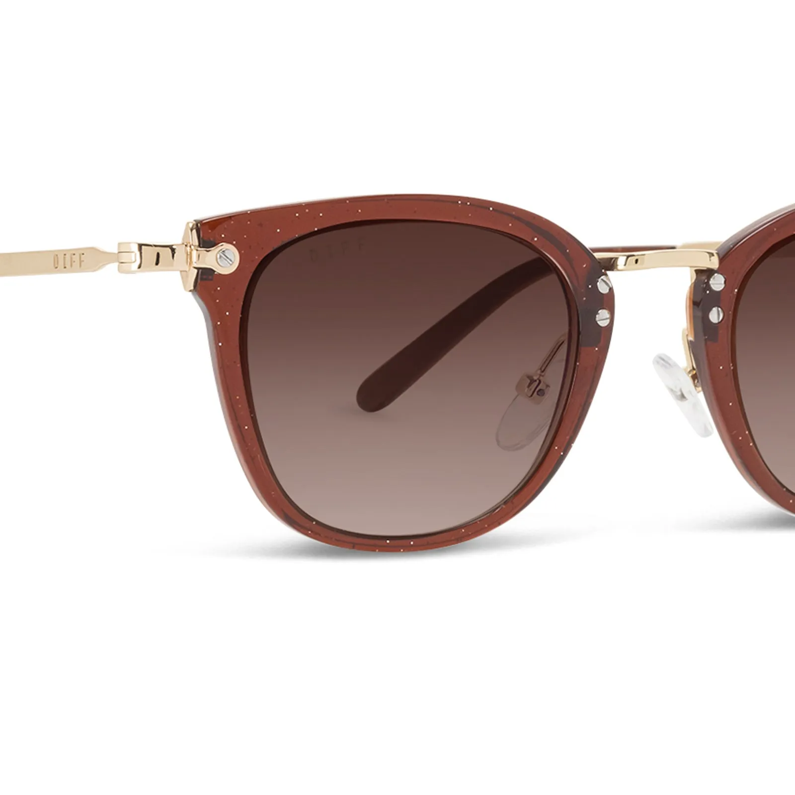 RUE - FESTIVE CHESTNUT + BROWN GRADIENT SUNGLASSES sold by Diff Eyewear product image thumbnail 4
