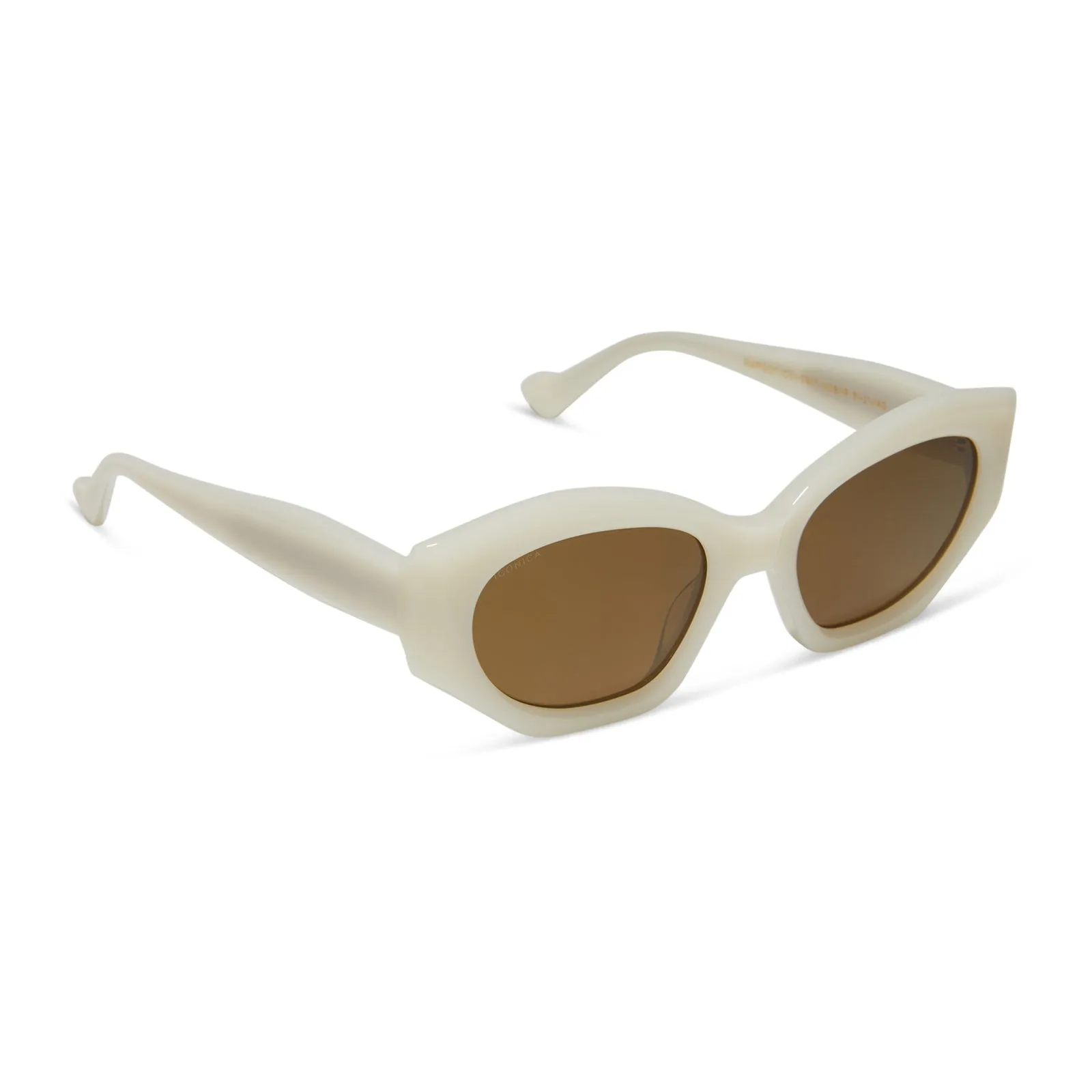 MARGOT - MERINGUE + BROWN + POLARIZED SUNGLASSES sold by Diff Eyewear