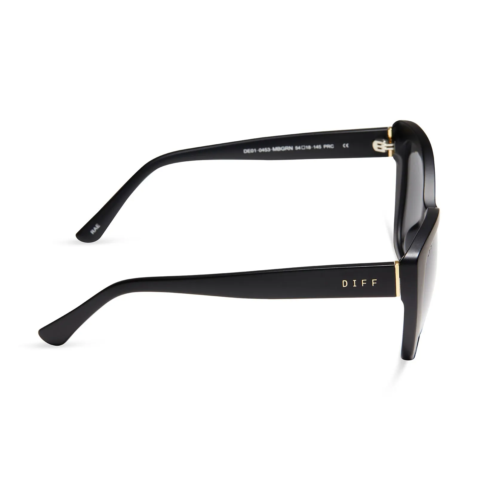 RAE - MATTE BLACK + GREY SUNGLASSES sold by Diff Eyewear product image thumbnail 3