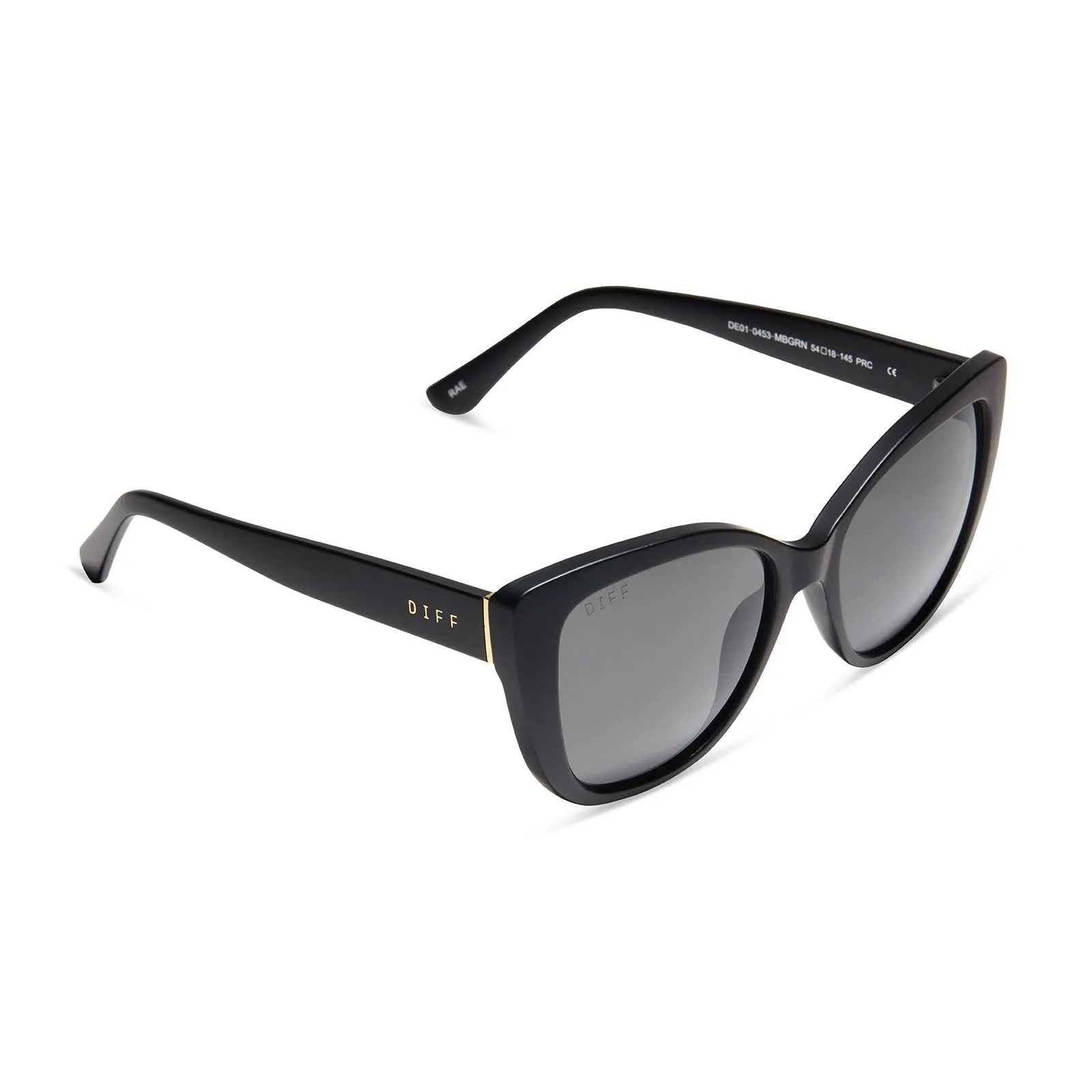 RAE - MATTE BLACK + GREY SUNGLASSES sold by Diff Eyewear product image thumbnail 2