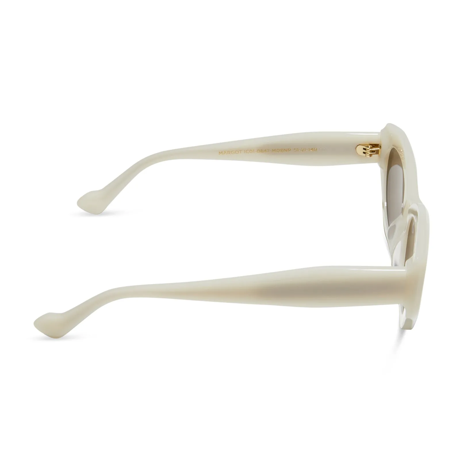 MARGOT - MERINGUE + BROWN + POLARIZED SUNGLASSES sold by Diff Eyewear product image thumbnail 3