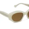 MARGOT - MERINGUE + BROWN + POLARIZED SUNGLASSES sold by Diff Eyewear