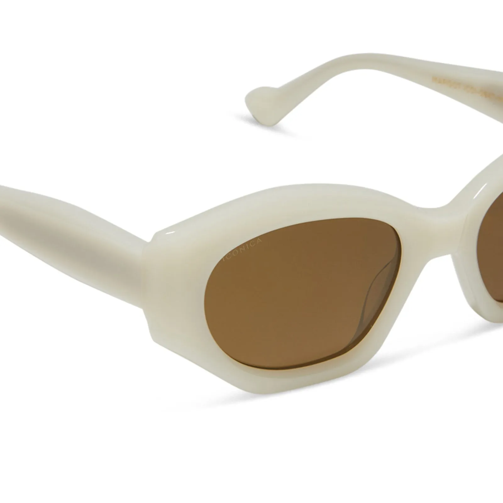 MARGOT - MERINGUE + BROWN + POLARIZED SUNGLASSES sold by Diff Eyewear product image thumbnail 4