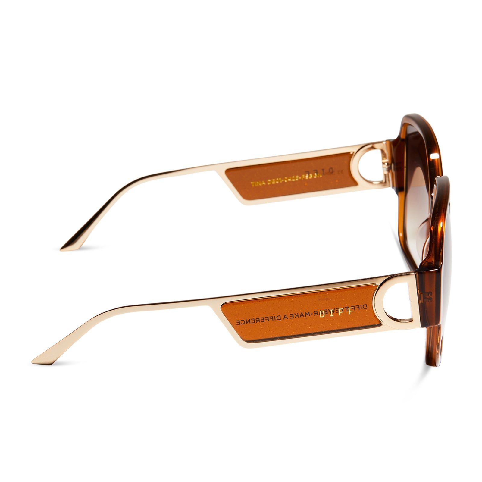 TINA - FESTIVE CLAYTON + BROWN GRADIENT SUNGLASSES sold by Diff Eyewear product image thumbnail 4