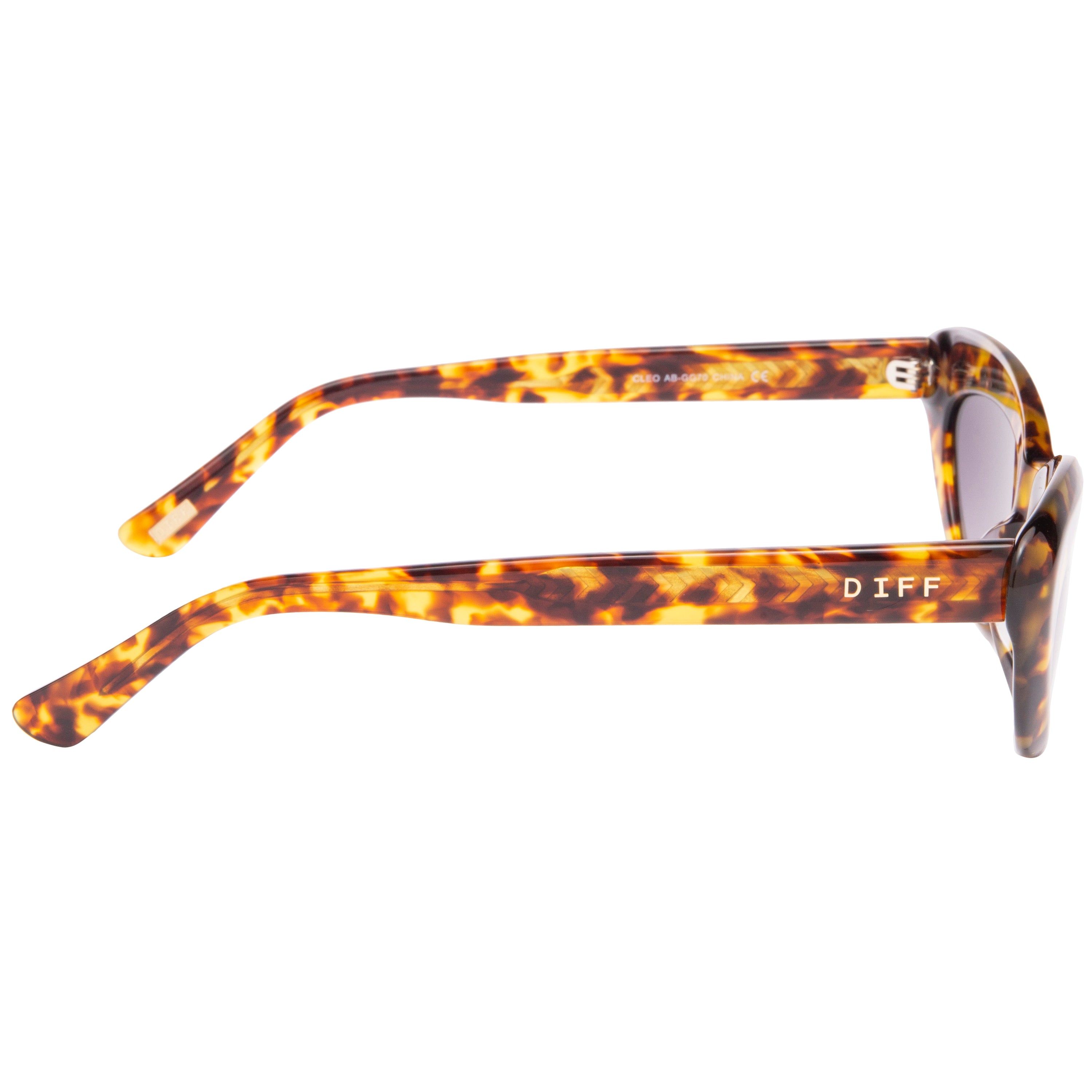 CLEO - AMBER TORTOISE + GREY GRADIENT SUNGLASSES sold by Diff Eyewear product image thumbnail 3