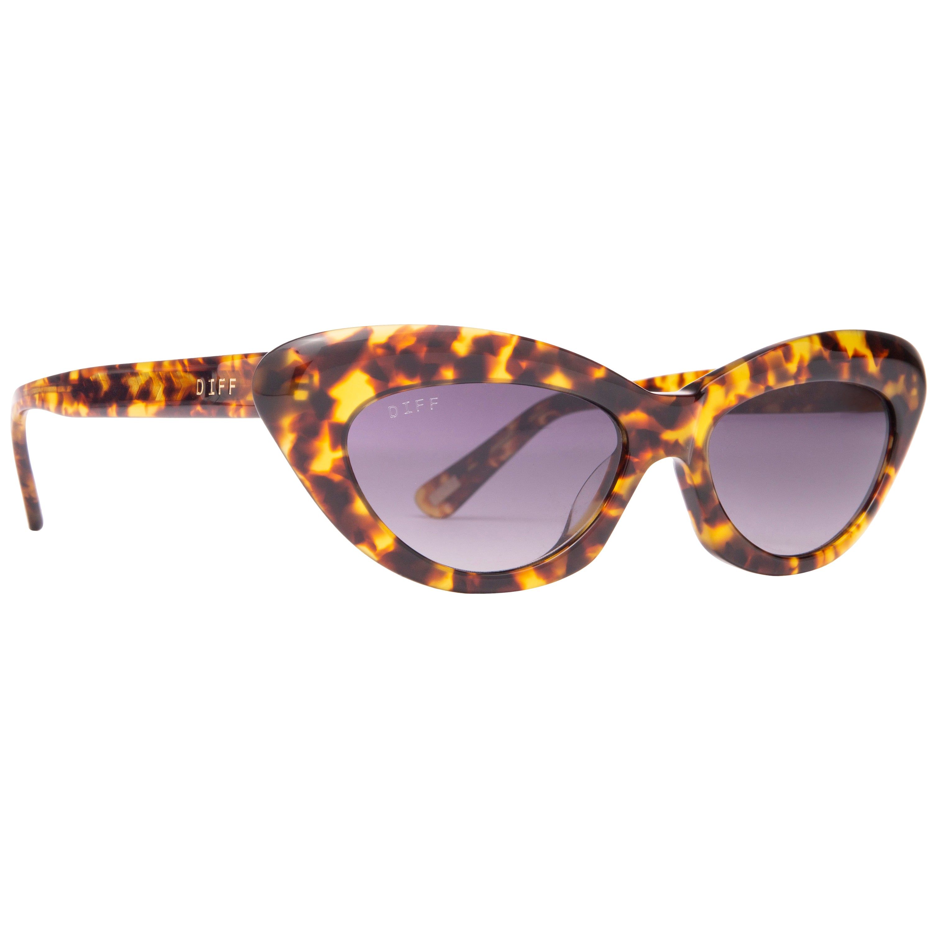 CLEO - AMBER TORTOISE + GREY GRADIENT SUNGLASSES sold by Diff Eyewear product image thumbnail 2
