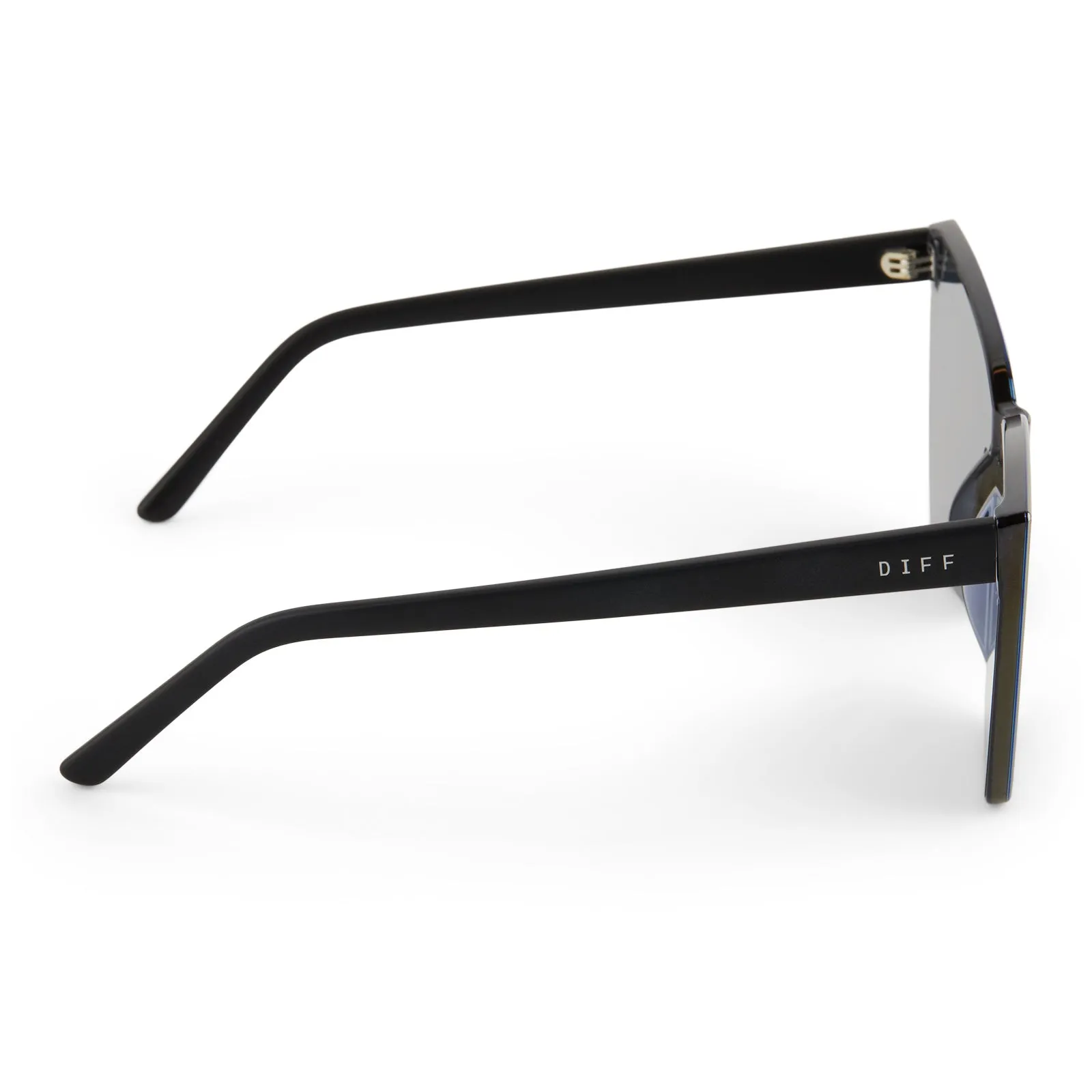 GOLDIE - MATTE BLACK + PURPLE MIRROR SUNGLASSES sold by Diff Eyewear product image thumbnail 3