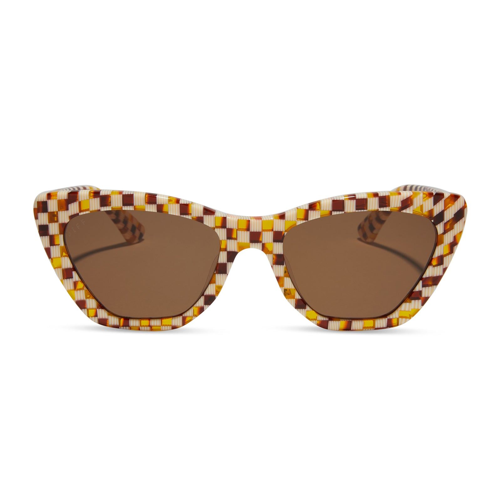 CAMILA - CHESTNUT WEAVE + BROWN SUNGLASSES sold by Diff Eyewear
