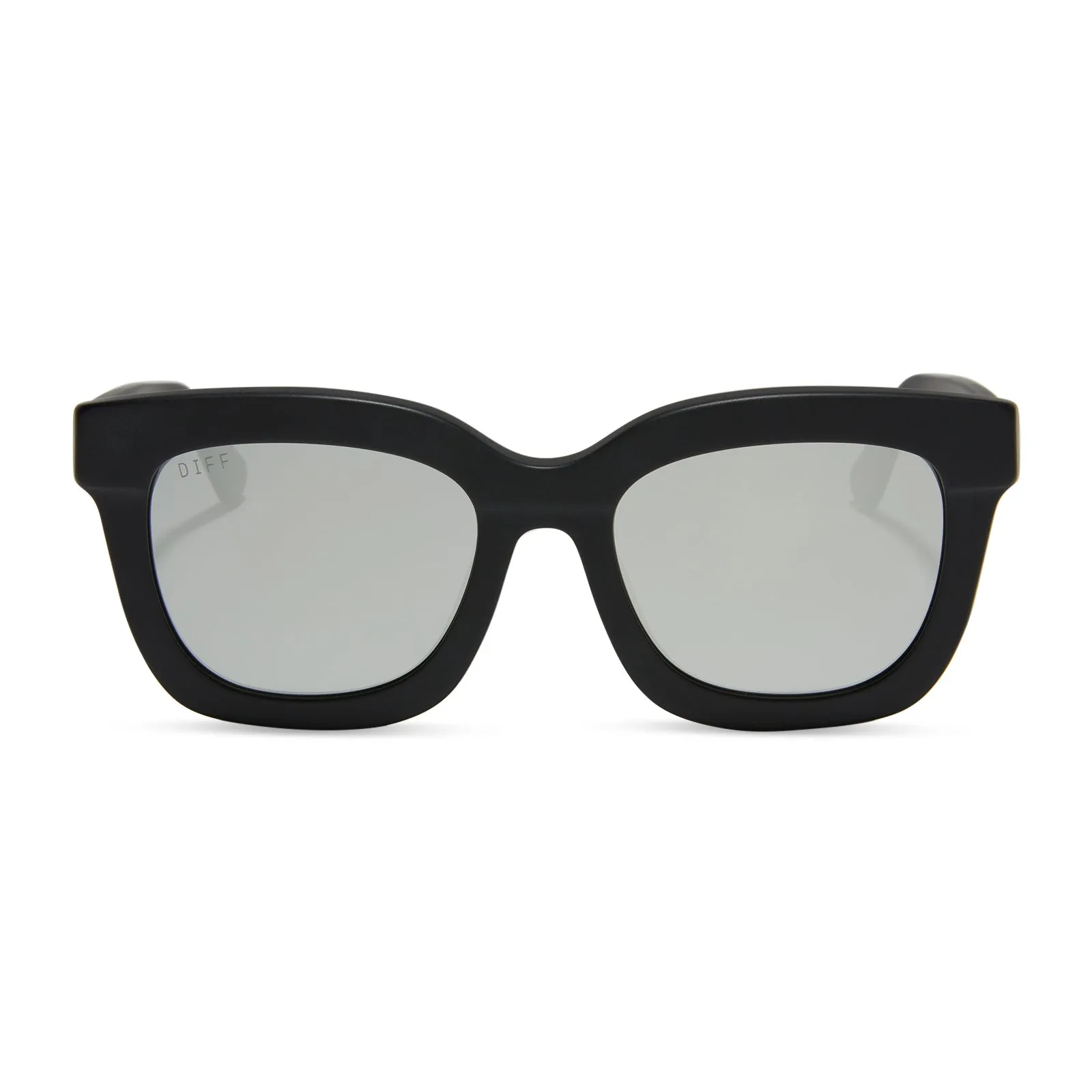 CARSON XS - MATTE BLACK + SILVER MIRROR POLARIZED SUNGLASSES sold by Diff Eyewear