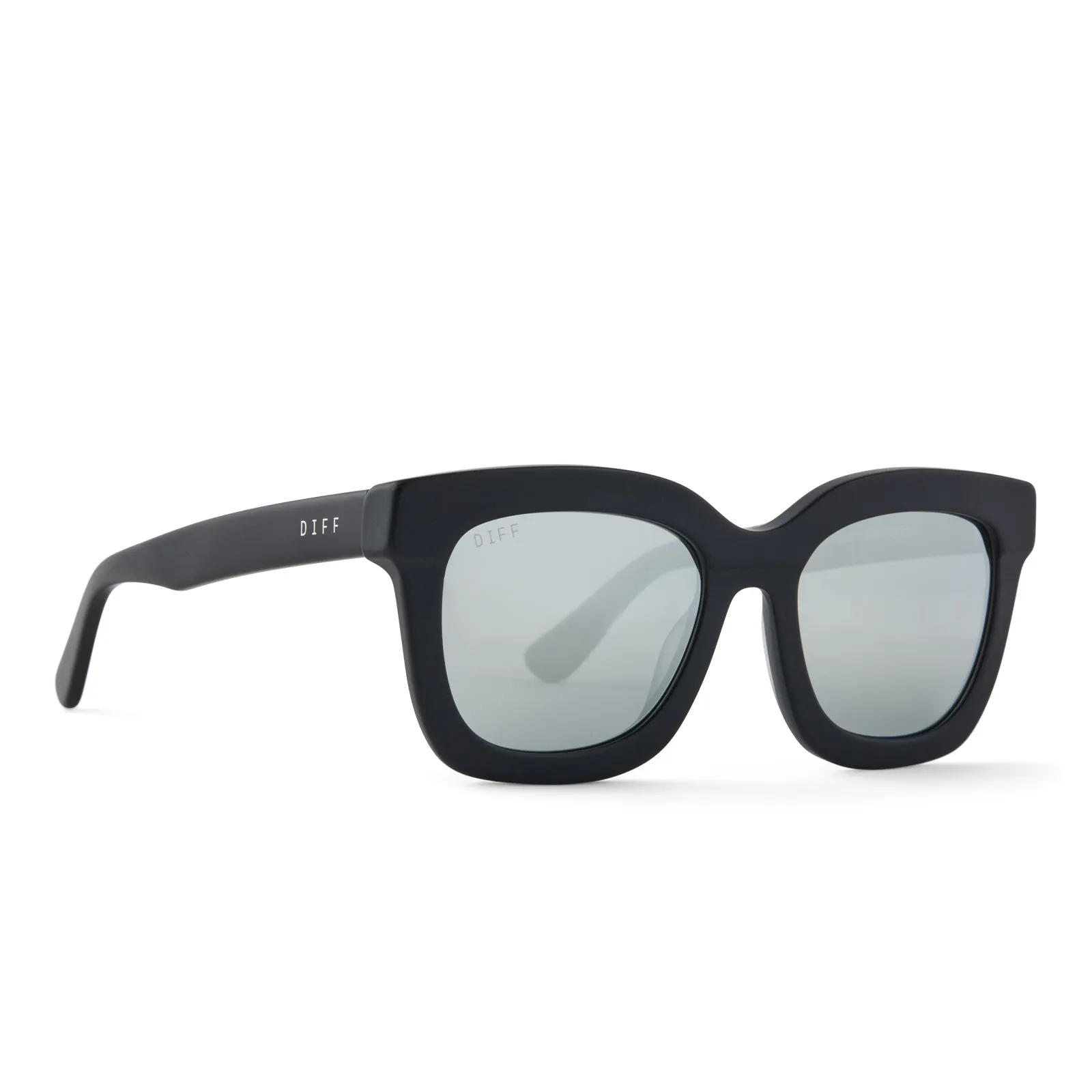 CARSON XS - MATTE BLACK + SILVER MIRROR POLARIZED SUNGLASSES sold by Diff Eyewear product image thumbnail 2