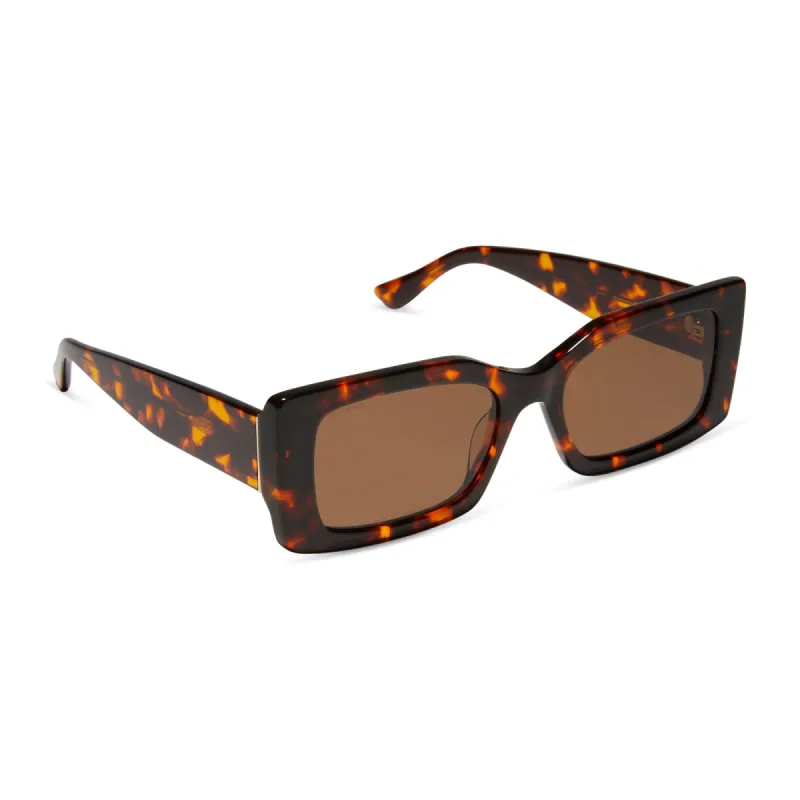 ALESSANDRA - RICH TORTOISE + BROWN + POLARIZED SUNGLASSES sold by Diff Eyewear