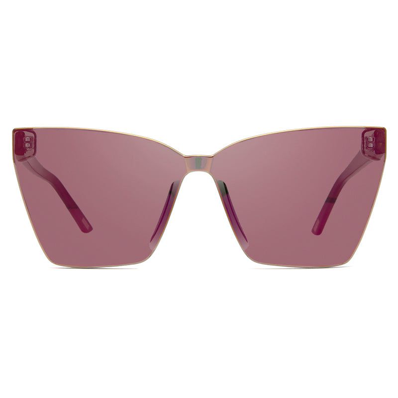 GOLDIE - BLACK + FIRE MIRROR SUNGLASSES sold by Diff Eyewear