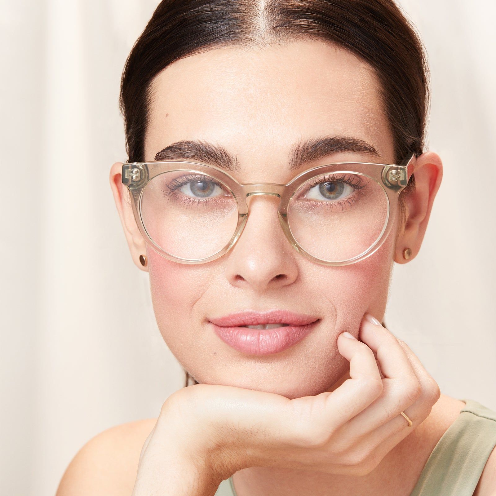 SELENA - OLIVE CRYSTAL + BLUE LIGHT TECHNOLOGY GLASSES sold by Diff Eyewear product image thumbnail 4