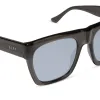 EASTON - BLACK SMOKE CRYSTAL + GREY MIRROR SUNGLASSES sold by Diff Eyewear