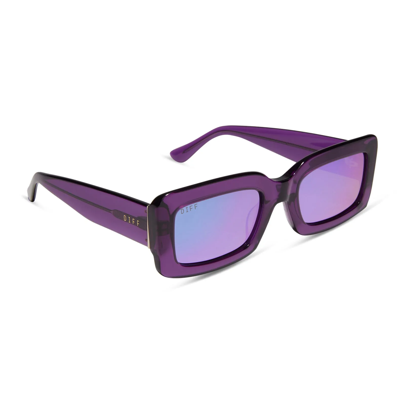 INDY - POSH PURPLE CRYSTAL + PURPLE MIRROR SUNGLASSES sold by Diff Eyewear product image thumbnail 2