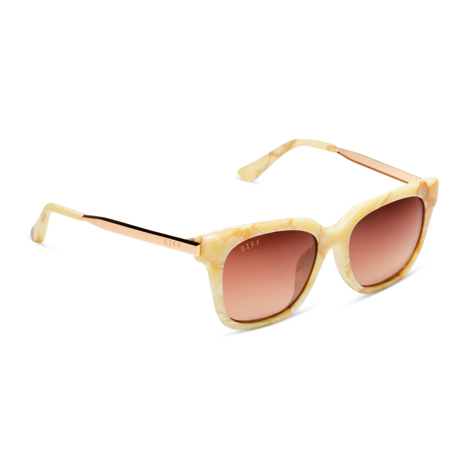 BELLA XS - MILK N HONEY + BROWN GRADIENT SUNGLASSES sold by Diff Eyewear product image thumbnail 2