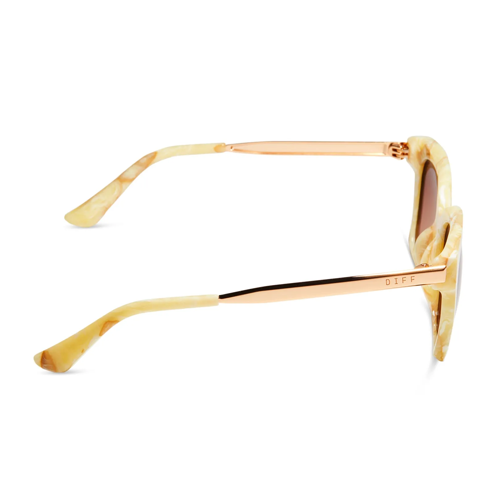 BELLA XS - MILK N HONEY + BROWN GRADIENT SUNGLASSES sold by Diff Eyewear product image thumbnail 3