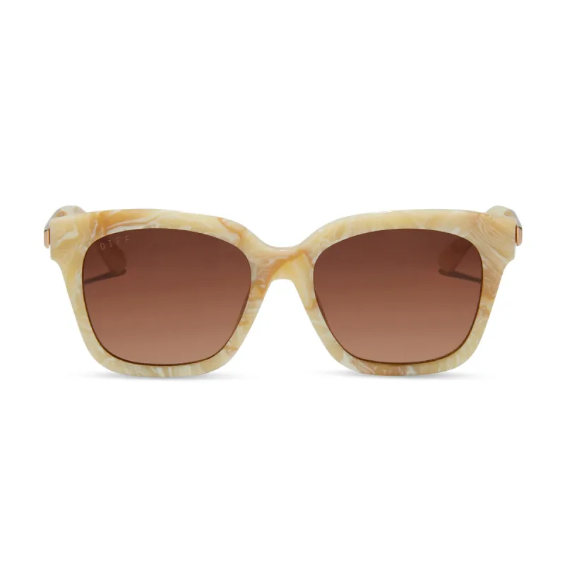 BELLA XS - MILK N HONEY + BROWN GRADIENT SUNGLASSES sold by Diff Eyewear