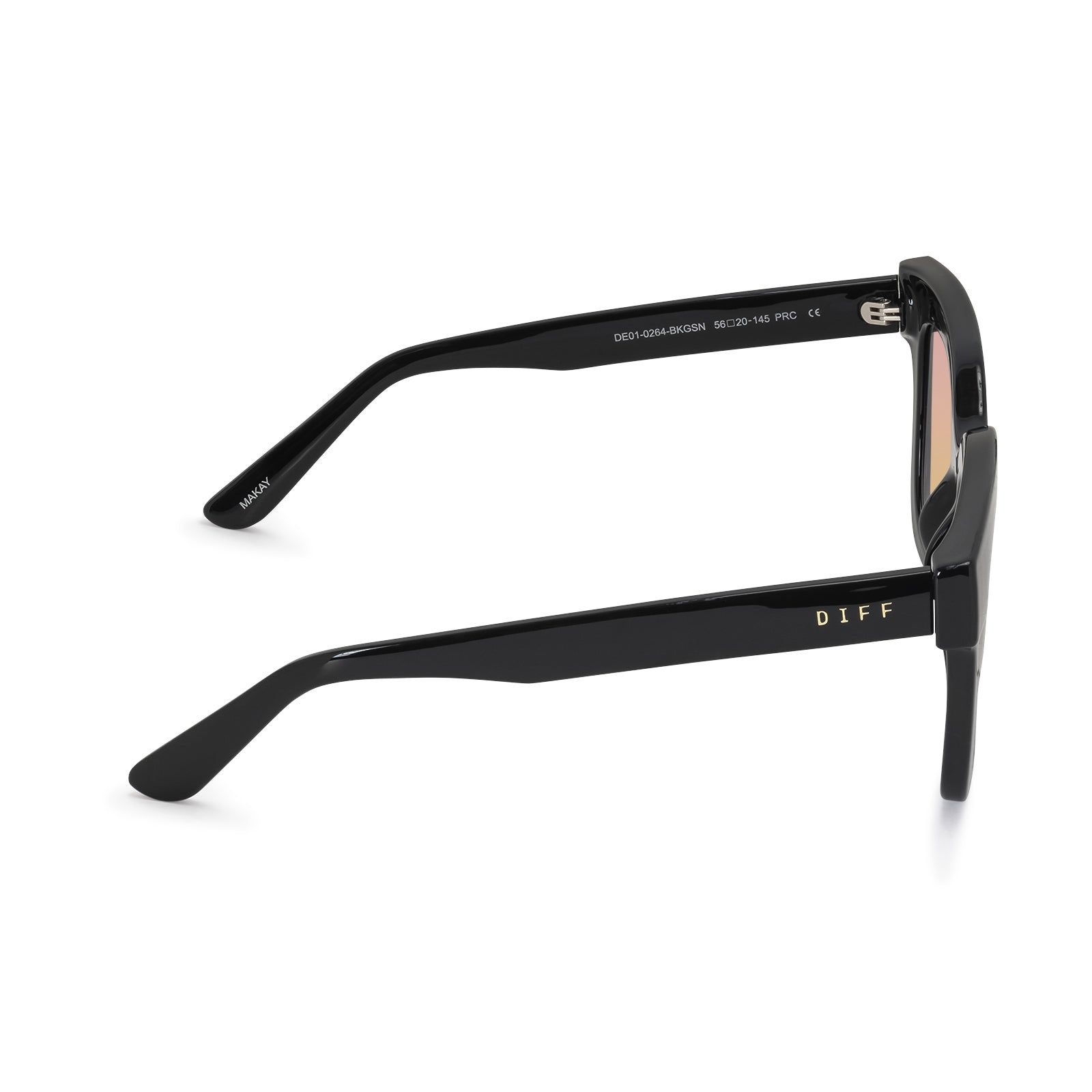 MAKAY - BLACK + PINK MIRROR SUNGLASSES sold by Diff Eyewear product image thumbnail 3