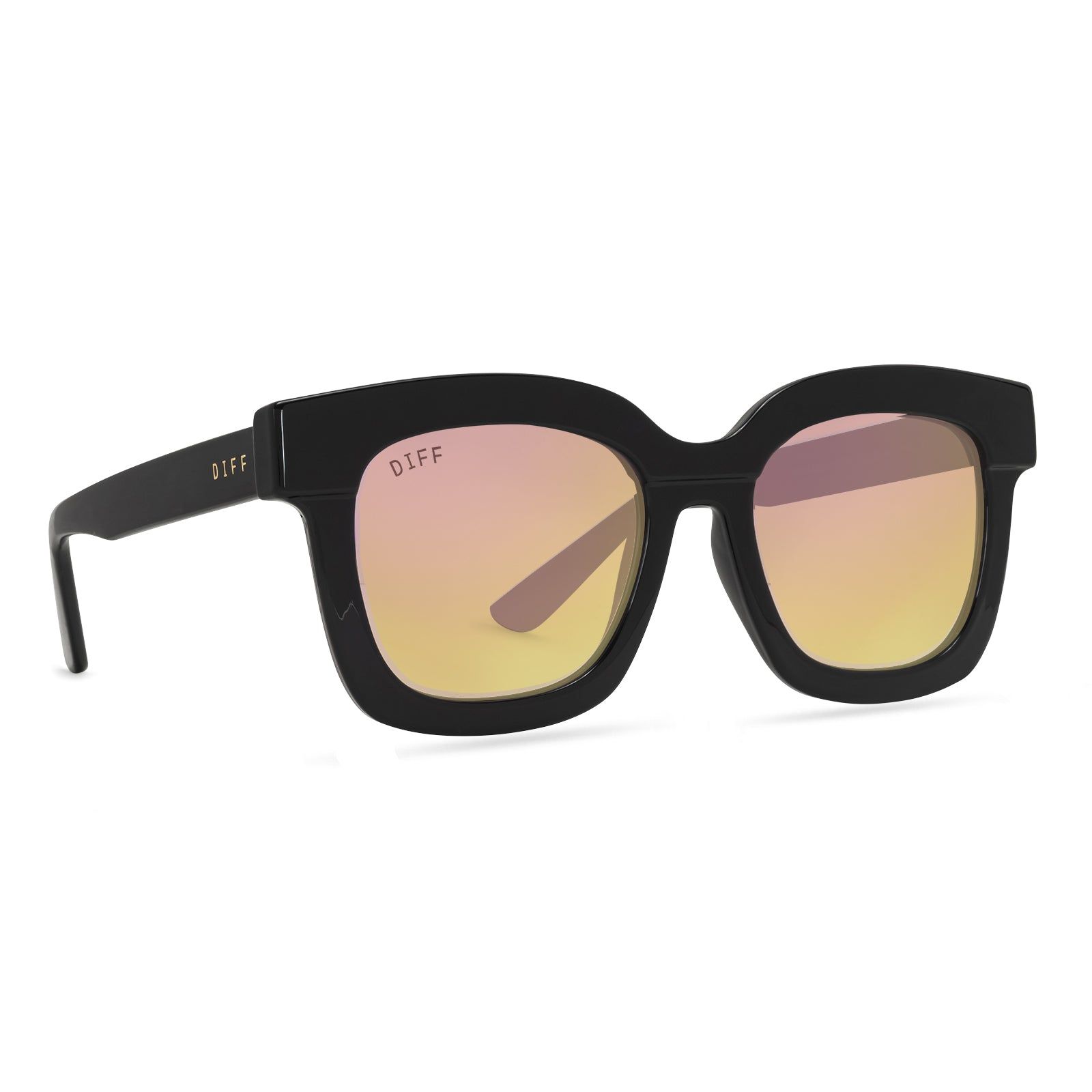 MAKAY - BLACK + PINK MIRROR SUNGLASSES sold by Diff Eyewear product image thumbnail 2