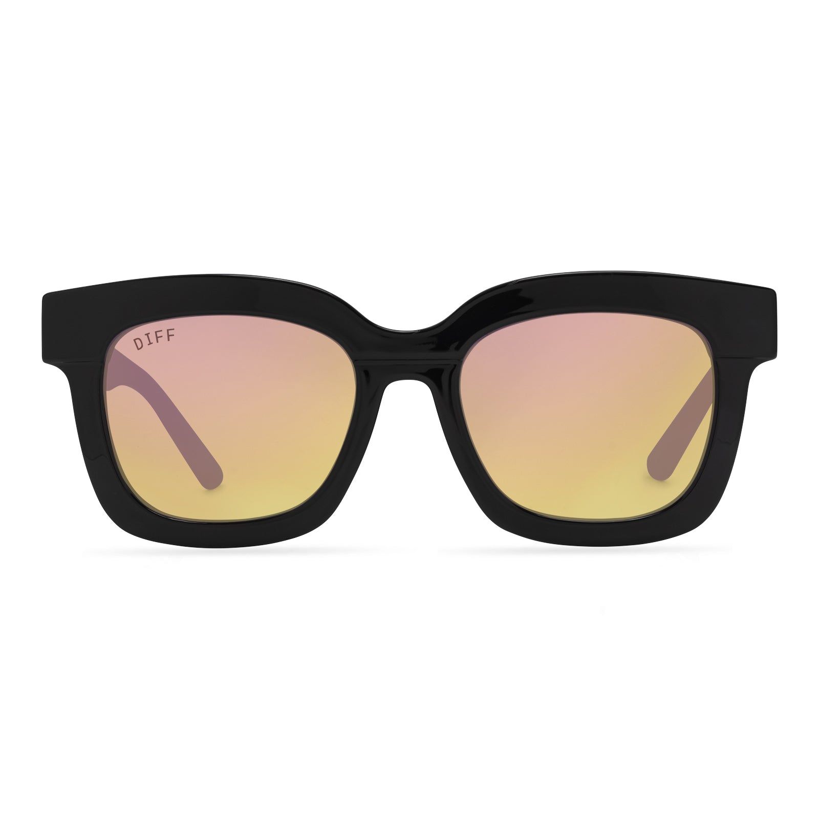 MAKAY - BLACK + PINK MIRROR SUNGLASSES sold by Diff Eyewear