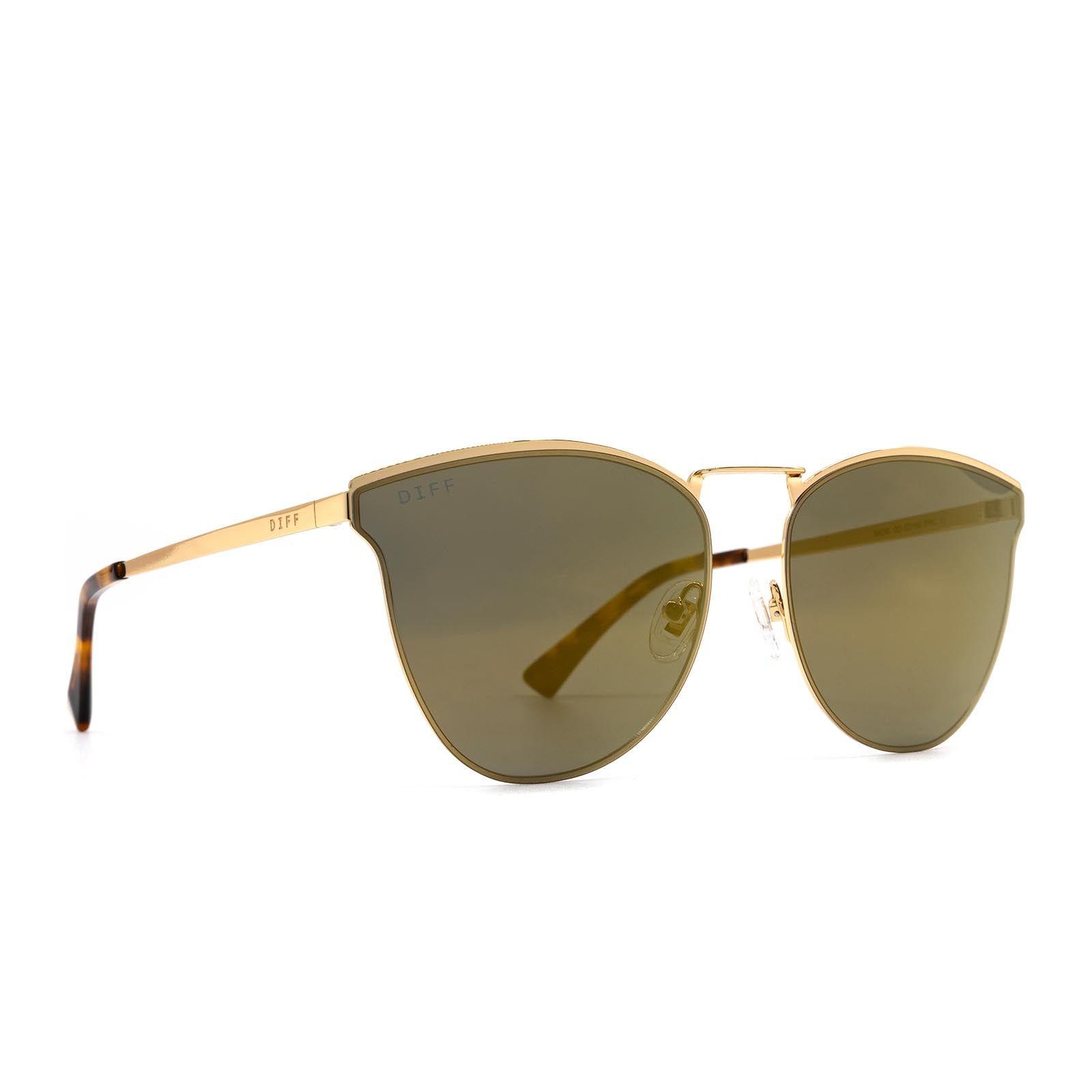 SADIE - GOLD + GOLD MIRROR SUNGLASSES sold by Diff Eyewear product image thumbnail 2