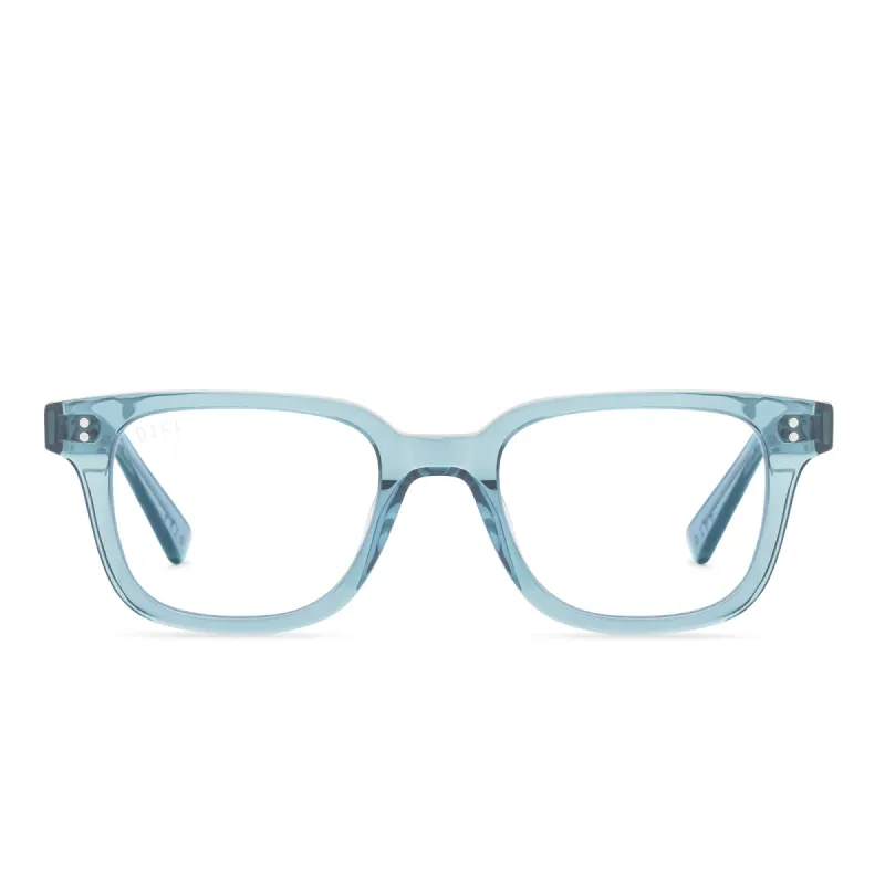 PAXTON - TEAL HAZE + CLEAR GLASSES sold by Diff Eyewear