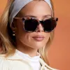 HAILEY - CREAM TORTOISE + SOLID GREY SUNGLASSES sold by Diff Eyewear