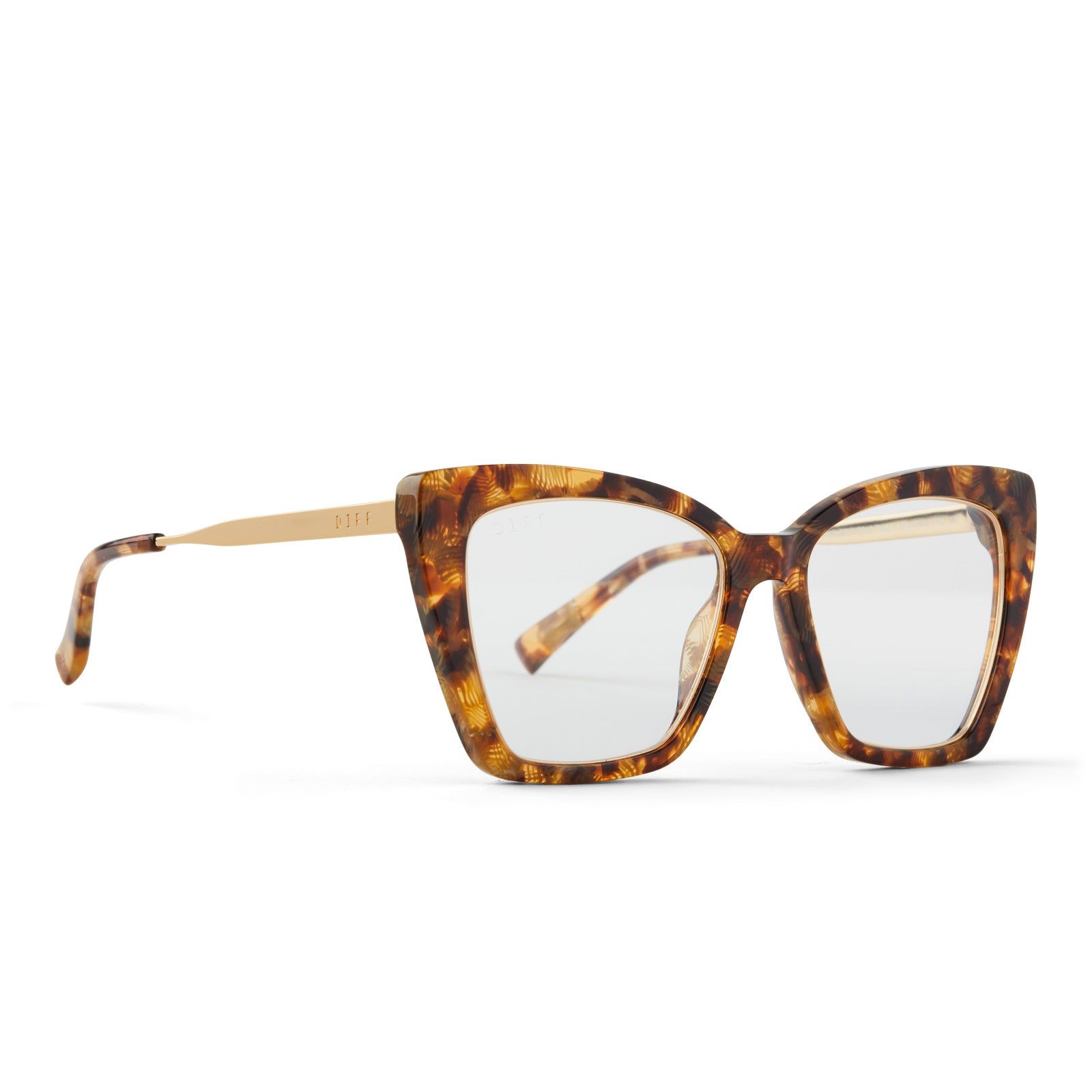 BECKY IV XS - TOASTED COCONUT + GLASSES sold by Diff Eyewear product image thumbnail 4