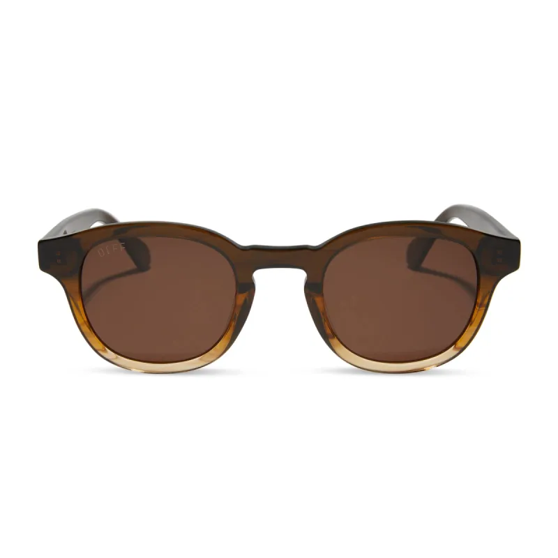 ARLO - WHISKEY FADE + BROWN + POLARIZED SUNGLASSES sold by Diff Eyewear