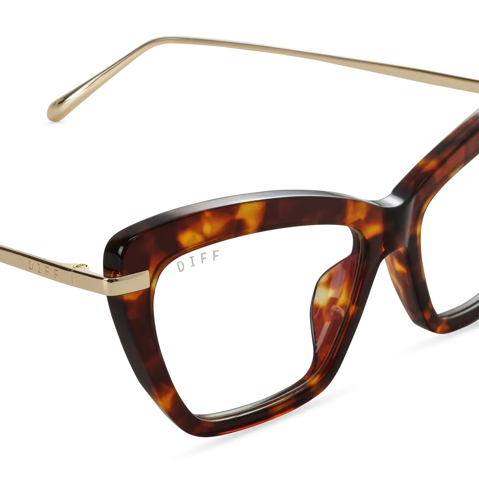 MILA - AMBER TORTOISE + GLASSES sold by Diff Eyewear product image thumbnail 3
