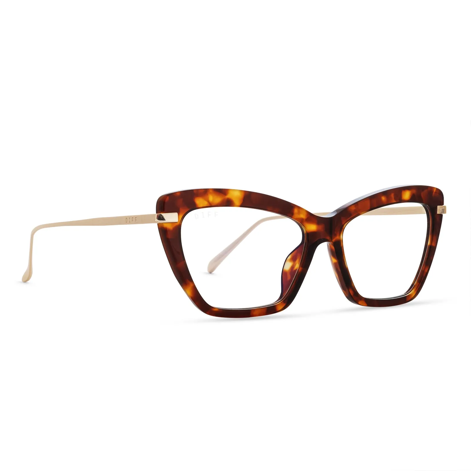 MILA - AMBER TORTOISE + GLASSES sold by Diff Eyewear product image thumbnail 2
