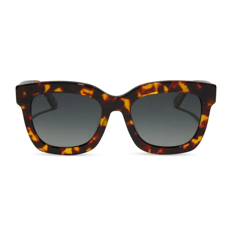 CARSON - AMBER TORTOISE + BLUE STEEL GRADIENT + POLARIZED SUNGLASSES sold by Diff Eyewear