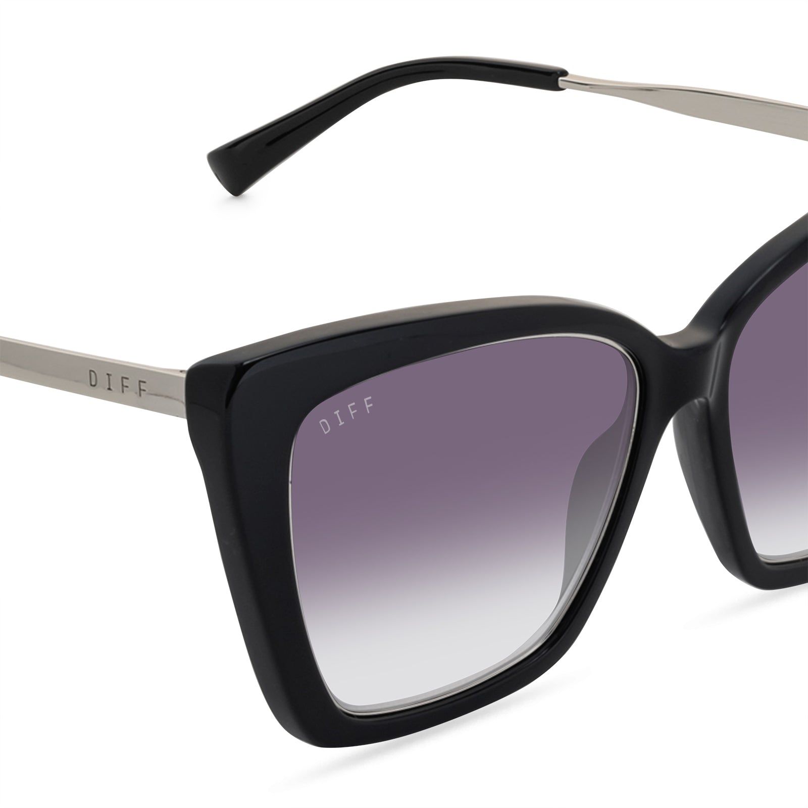 BECKY IV - BLACK + GREY GRADIENT SHARP SUNGLASSES sold by Diff Eyewear product image thumbnail 4