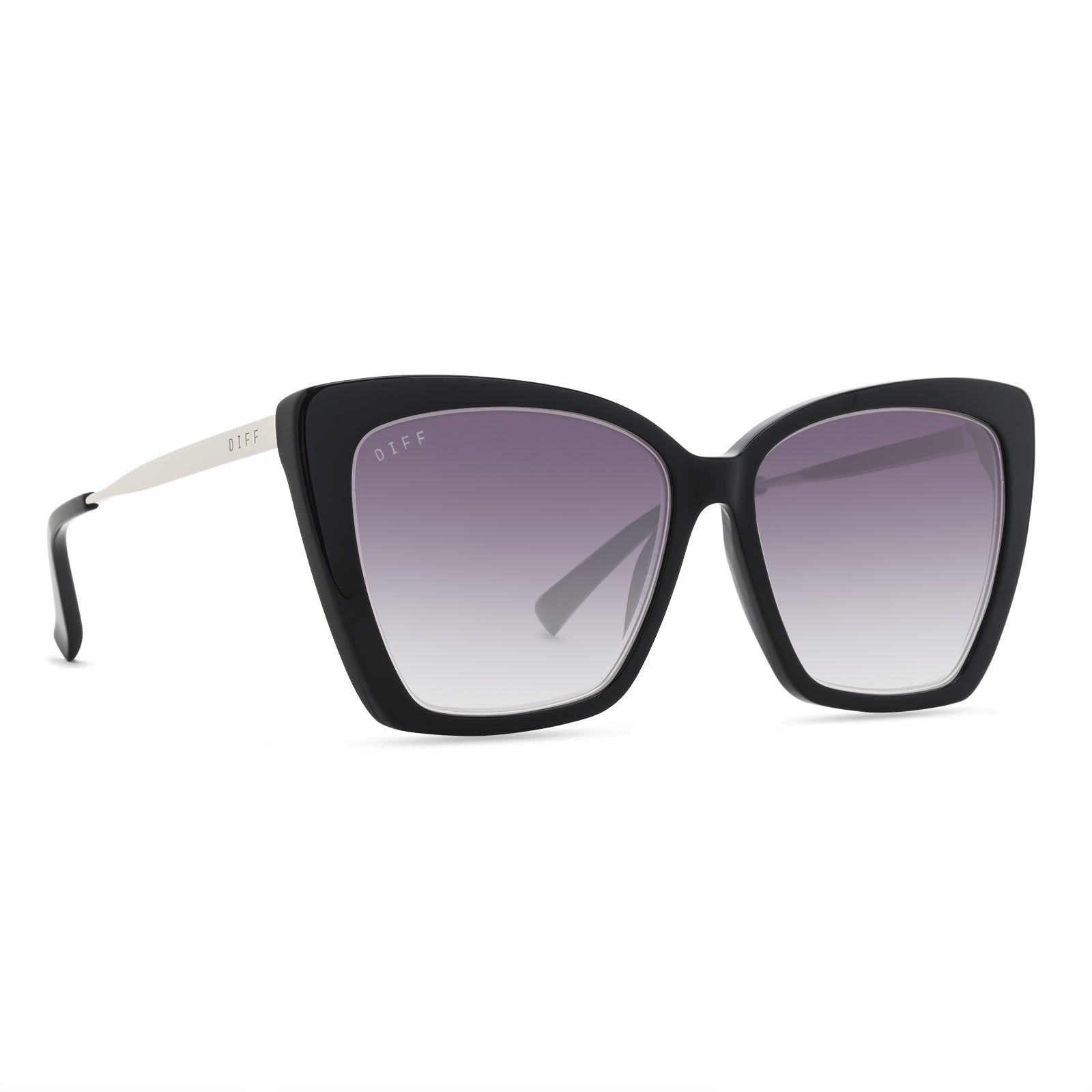 BECKY IV - BLACK + GREY GRADIENT SHARP SUNGLASSES sold by Diff Eyewear product image thumbnail 2