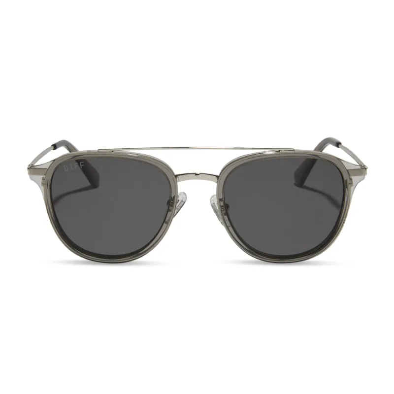 CAMDEN - STORM CRYSTAL + GREY POLARIZED SUNGLASSES made by Diff Eyewear