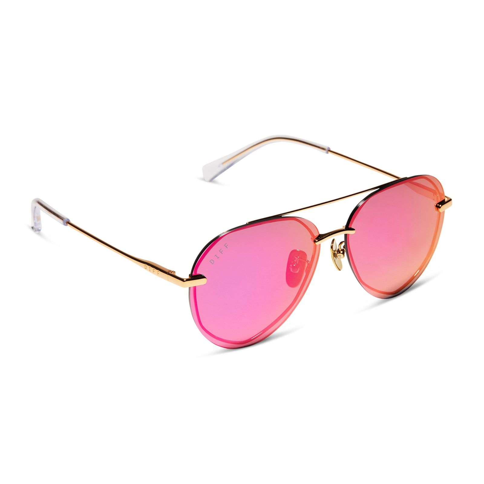 LENOX XS - GOLD + SUNSET MIRROR + POLARIZED SUNGLASSES sold by Diff Eyewear product image thumbnail 2