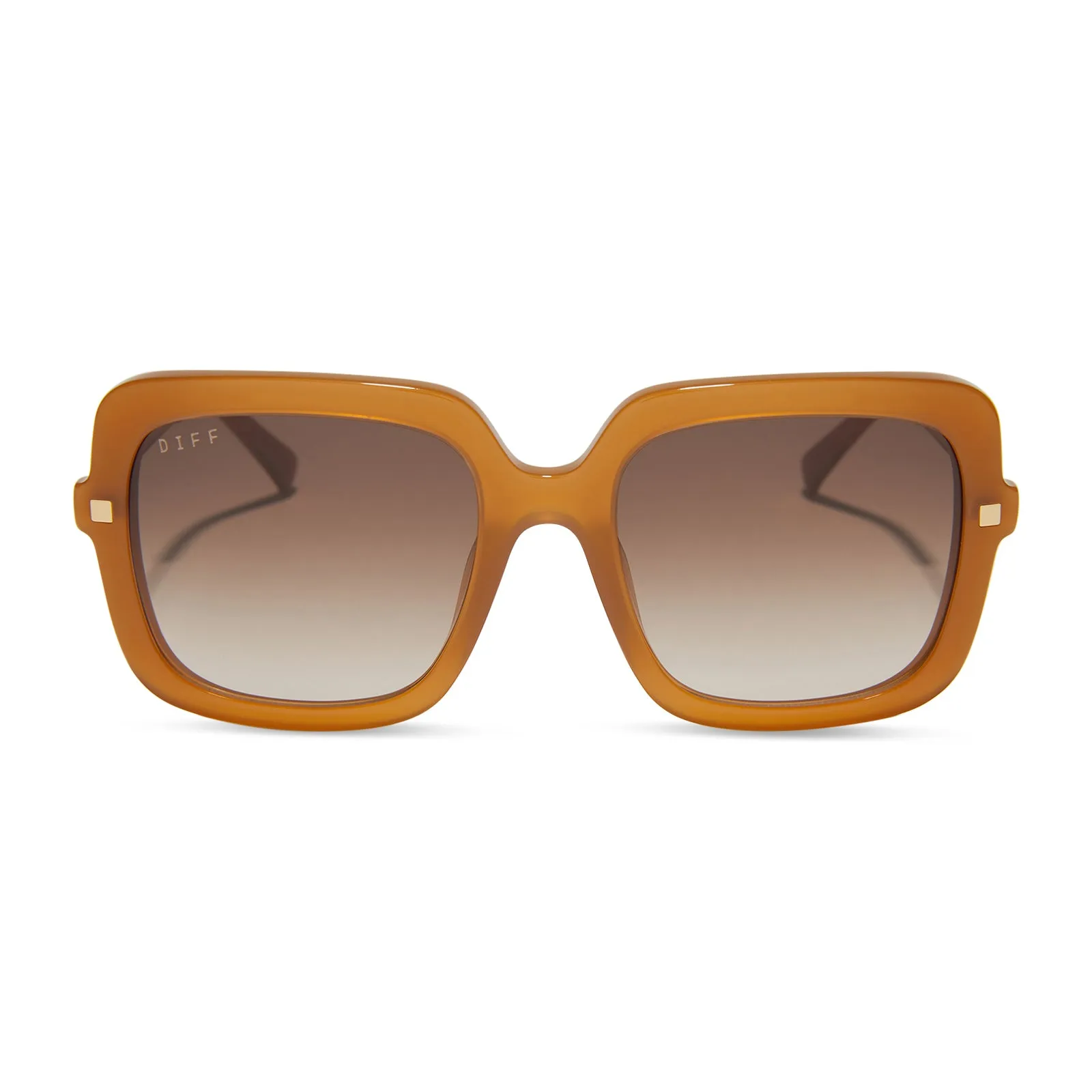 SANDRA - SALTED CARAMEL + BROWN GRADIENT SUNGLASSES sold by Diff Eyewear