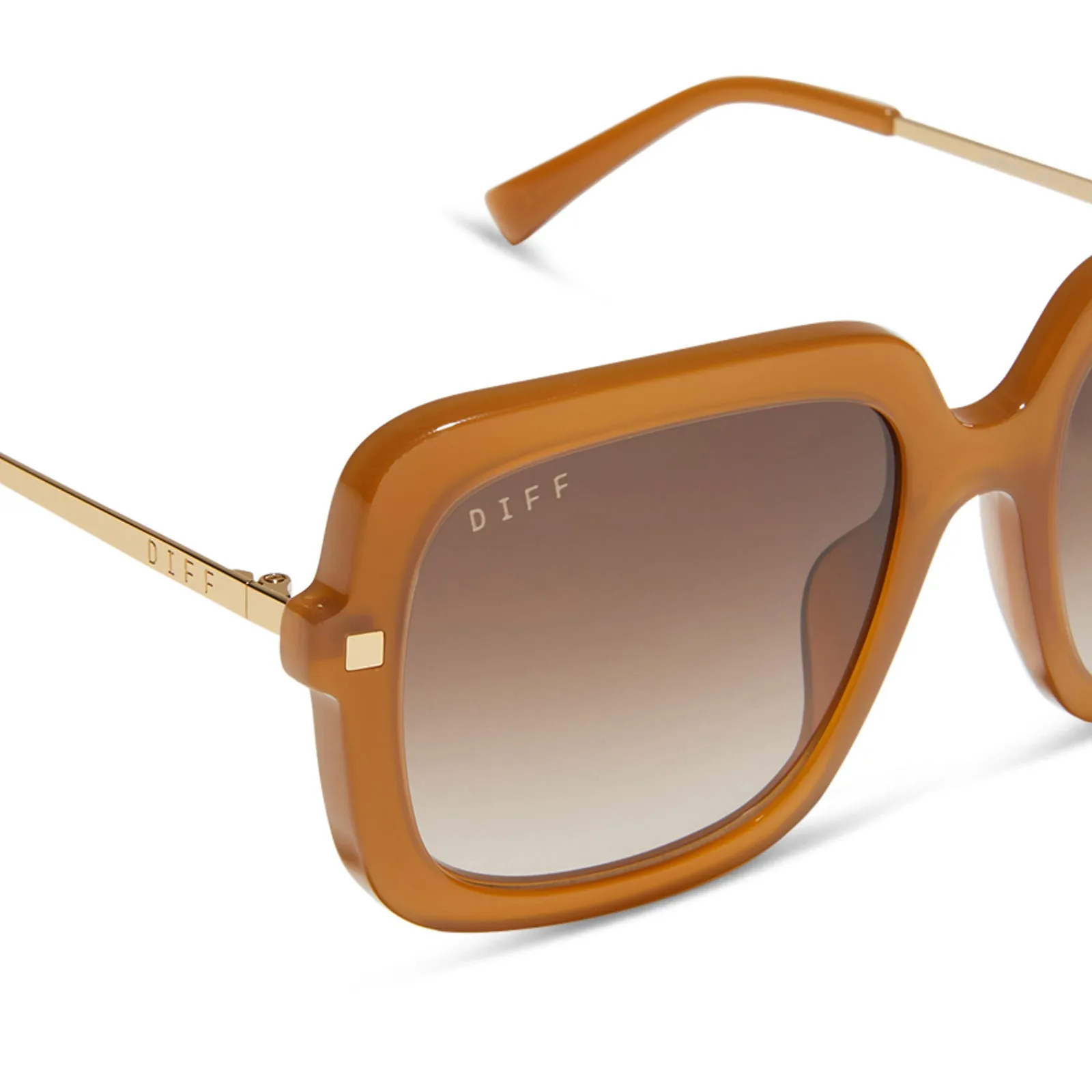 SANDRA - SALTED CARAMEL + BROWN GRADIENT SUNGLASSES sold by Diff Eyewear product image thumbnail 4