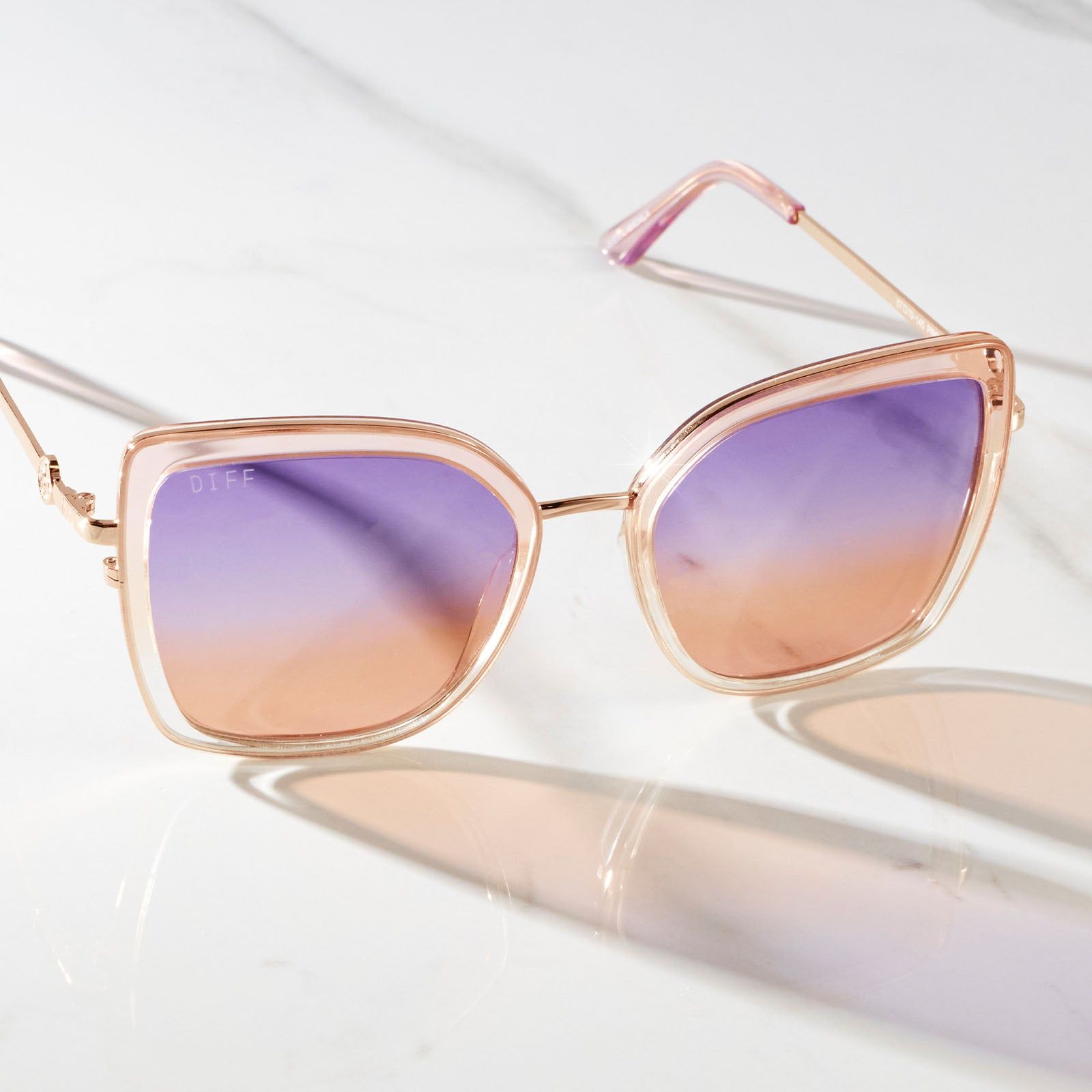 QUEEN AMIDALA™ - NABOO™ GRADIENT + PURPLE PEACH GRADIENT POLARIZED SUNGLASSES sold by Diff Eyewear product image thumbnail 9