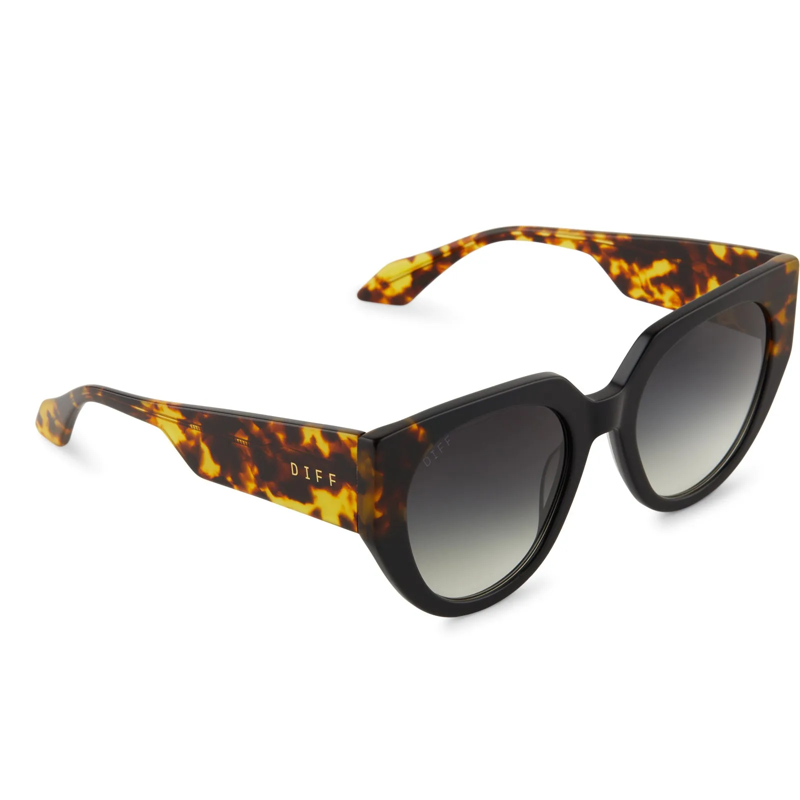 IVY - MATTE BLACK + GREY GRADIENT + POLARIZED SUNGLASSES sold by Diff Eyewear product image thumbnail 4