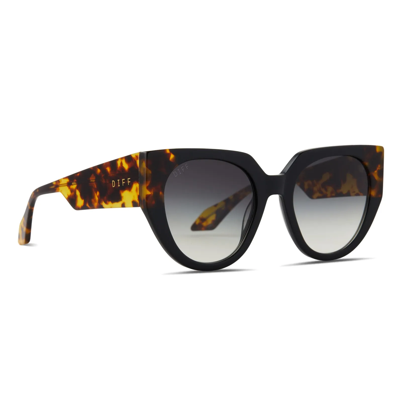 IVY - MATTE BLACK + GREY GRADIENT + POLARIZED SUNGLASSES sold by Diff Eyewear product image thumbnail 2