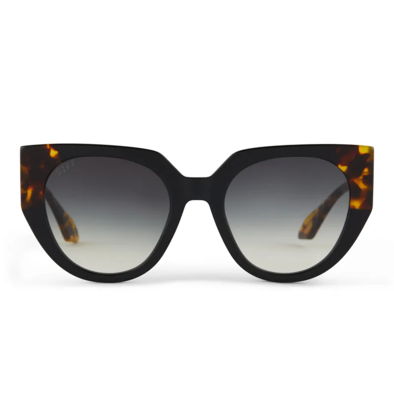 IVY - MATTE BLACK + GREY GRADIENT + POLARIZED SUNGLASSES sold by Diff Eyewear