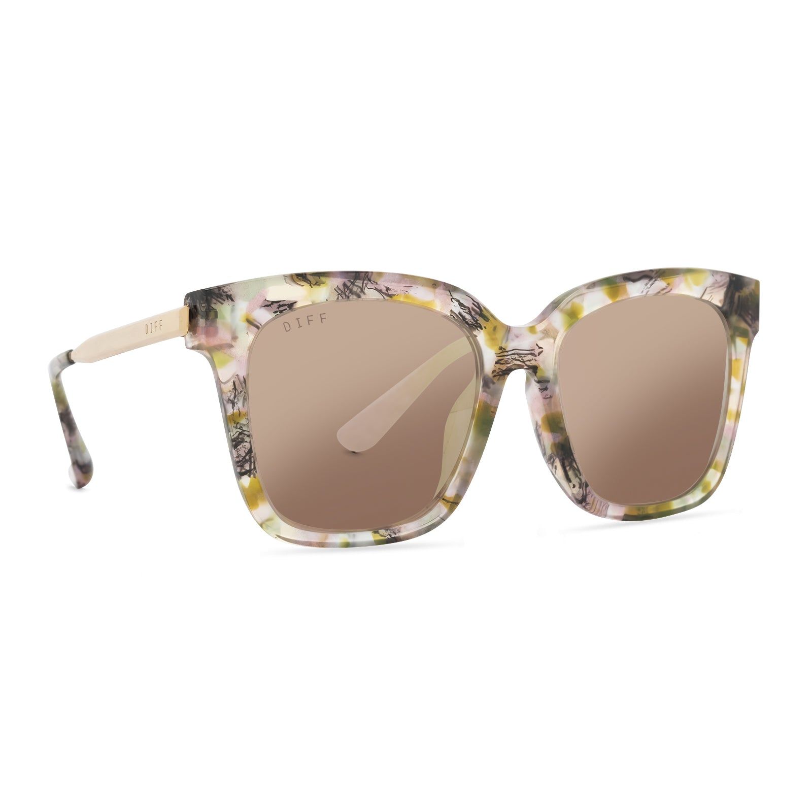 BELLA - AGATE + CHERRY BLOSSOM MIRROR SUNGLASSES sold by Diff Eyewear product image thumbnail 2