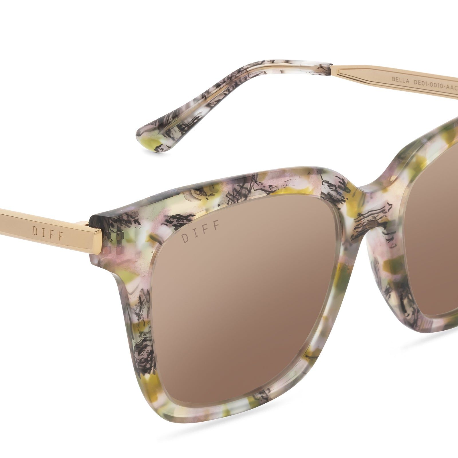 BELLA - AGATE + CHERRY BLOSSOM MIRROR SUNGLASSES sold by Diff Eyewear product image thumbnail 4