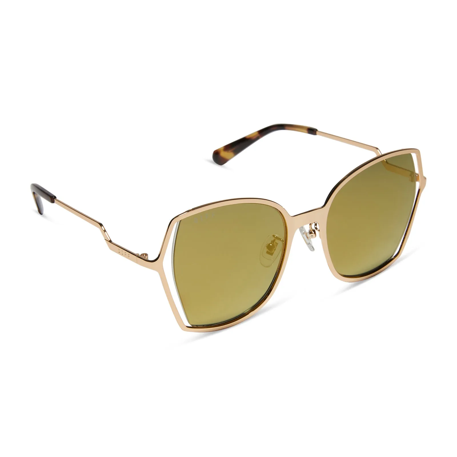 DONNA III - GOLD + MOSS MIRROR + POLARIZED SUNGLASSES sold by Diff Eyewear product image thumbnail 2