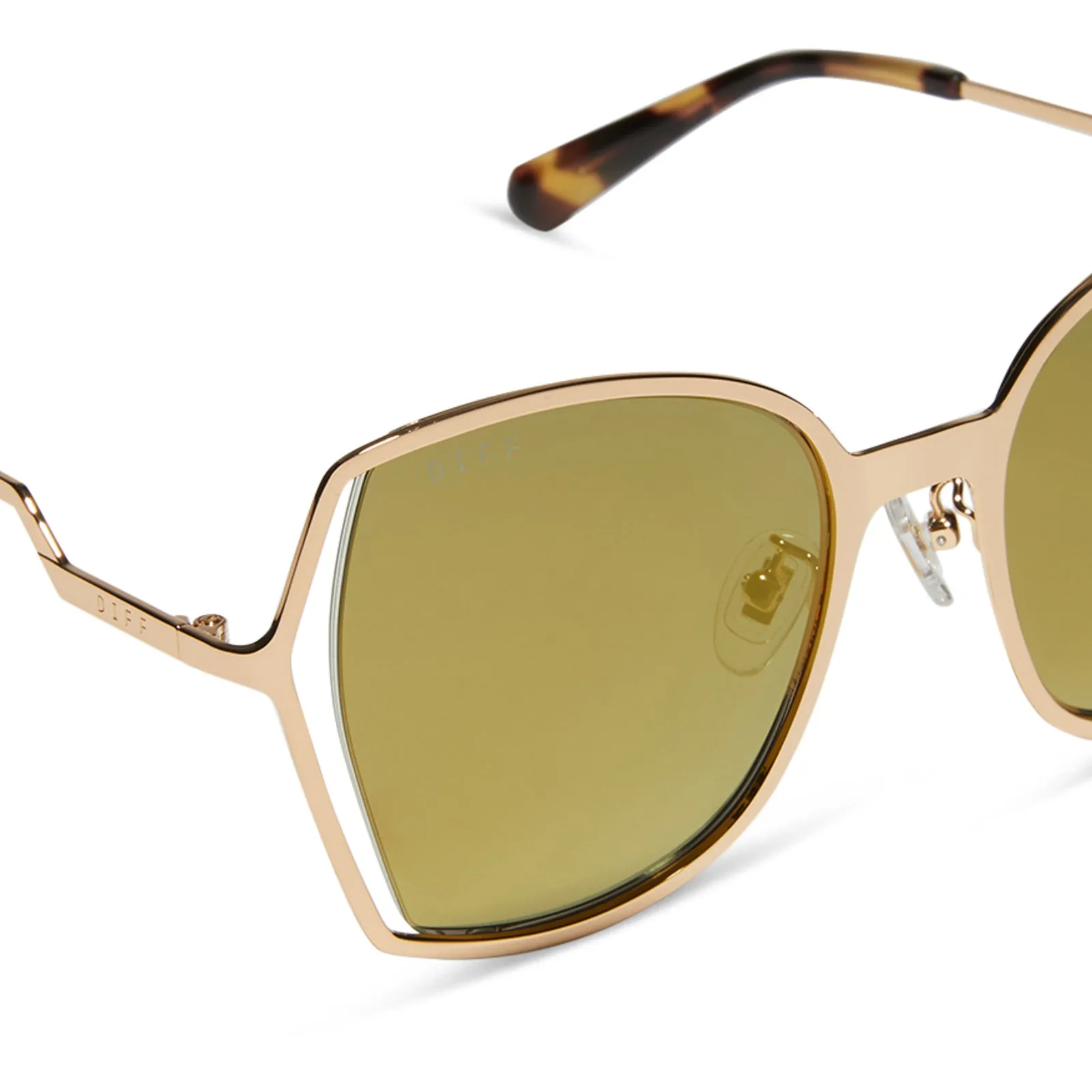 DONNA III - GOLD + MOSS MIRROR + POLARIZED SUNGLASSES sold by Diff Eyewear product image thumbnail 4