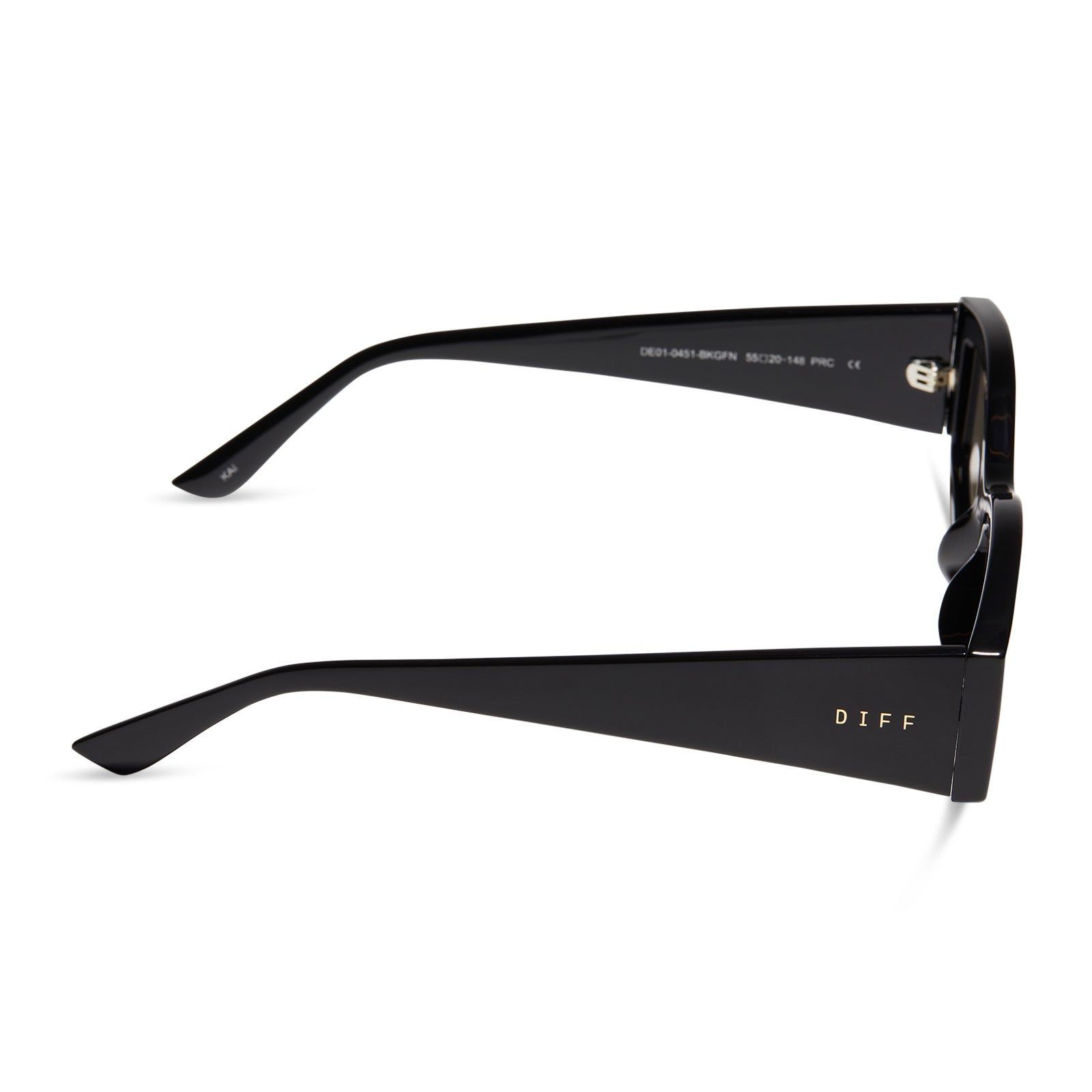 KAI - BLACK + GREY MIRROR SUNGLASSES sold by Diff Eyewear product image thumbnail 3