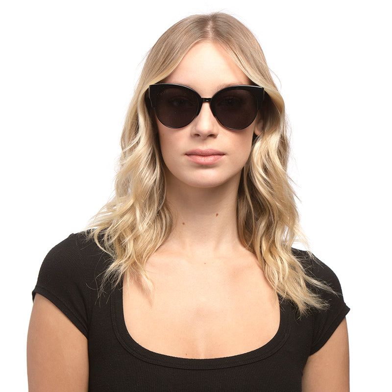 STELLA - BLACK + DARK SMOKE + POLARIZED SUNGLASSES sold by Diff Eyewear product image thumbnail 5