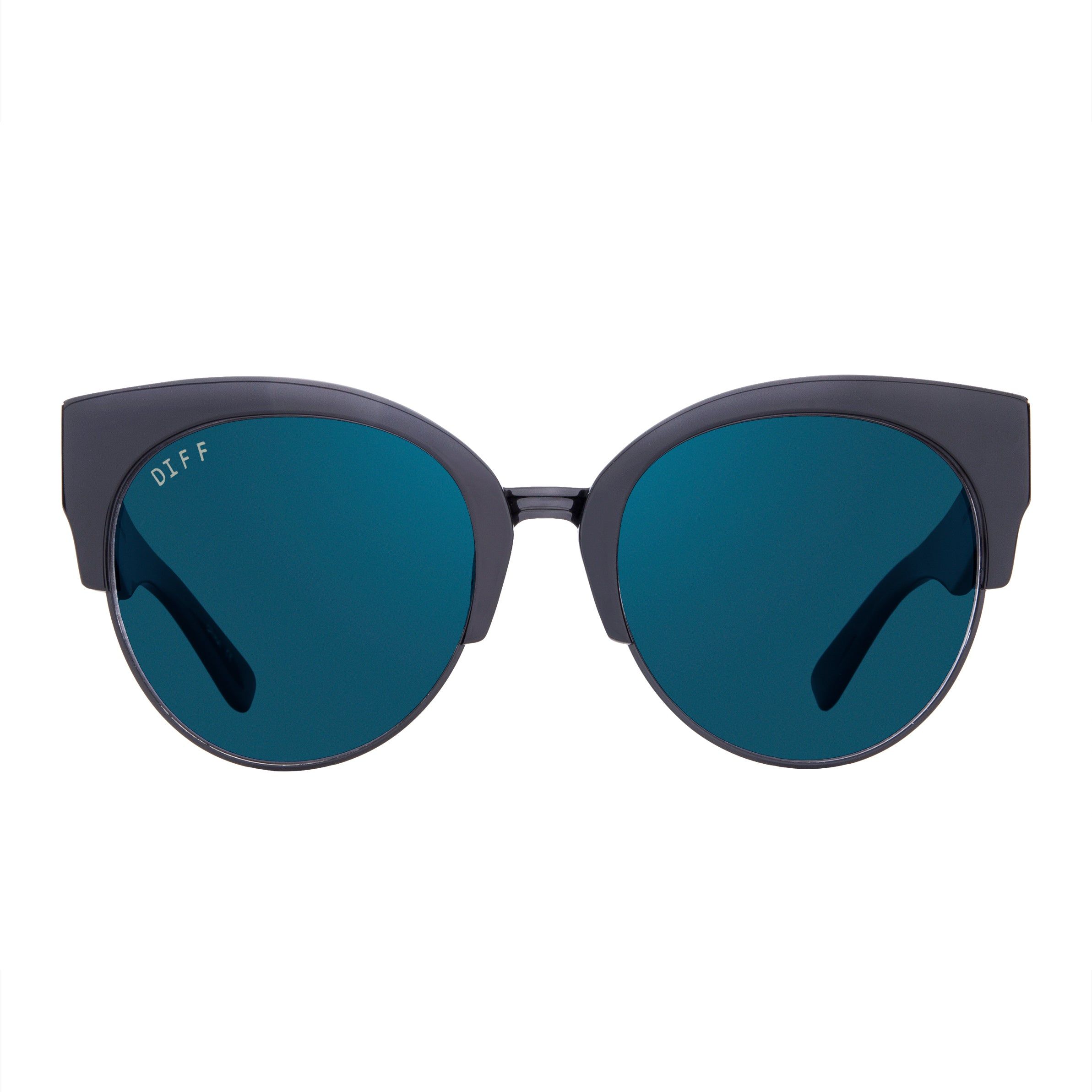STELLA - BLACK + DARK SMOKE + POLARIZED SUNGLASSES sold by Diff Eyewear
